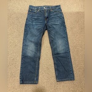 Levis 559 Jeans Mens 30x27 Blue Dark Wash Denim Relaxed Straight Leg Stretch